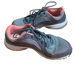Ryka Woman’s Gray & Orange Sky Walk Sneaker’s Sz 7 Preowned 903613
